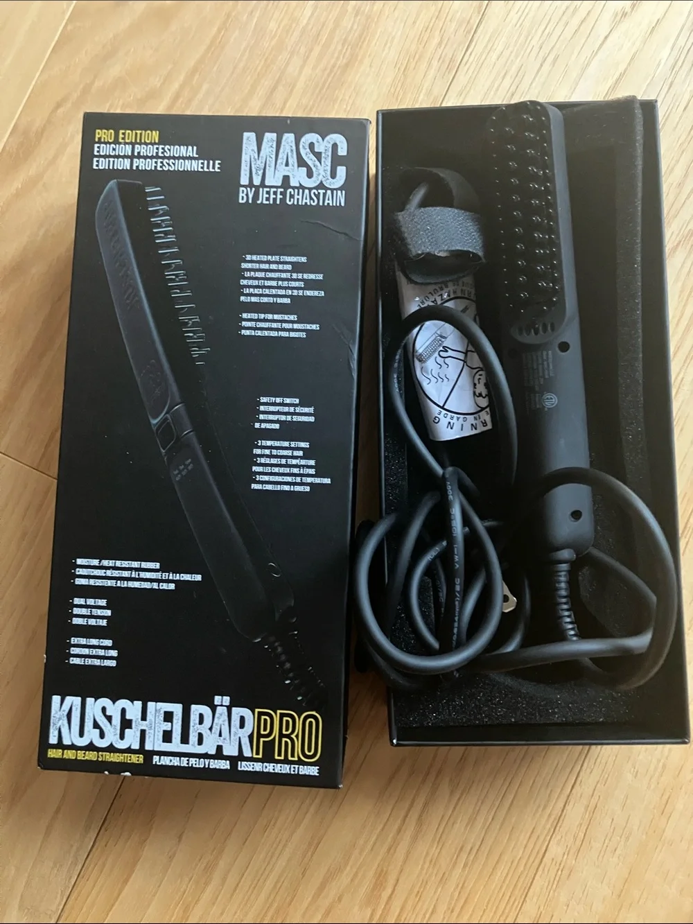 KuschelBär Pro Hair & Beard Straightener by MASC – Black